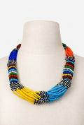 Zulu Strand Short Necklace Multi Color