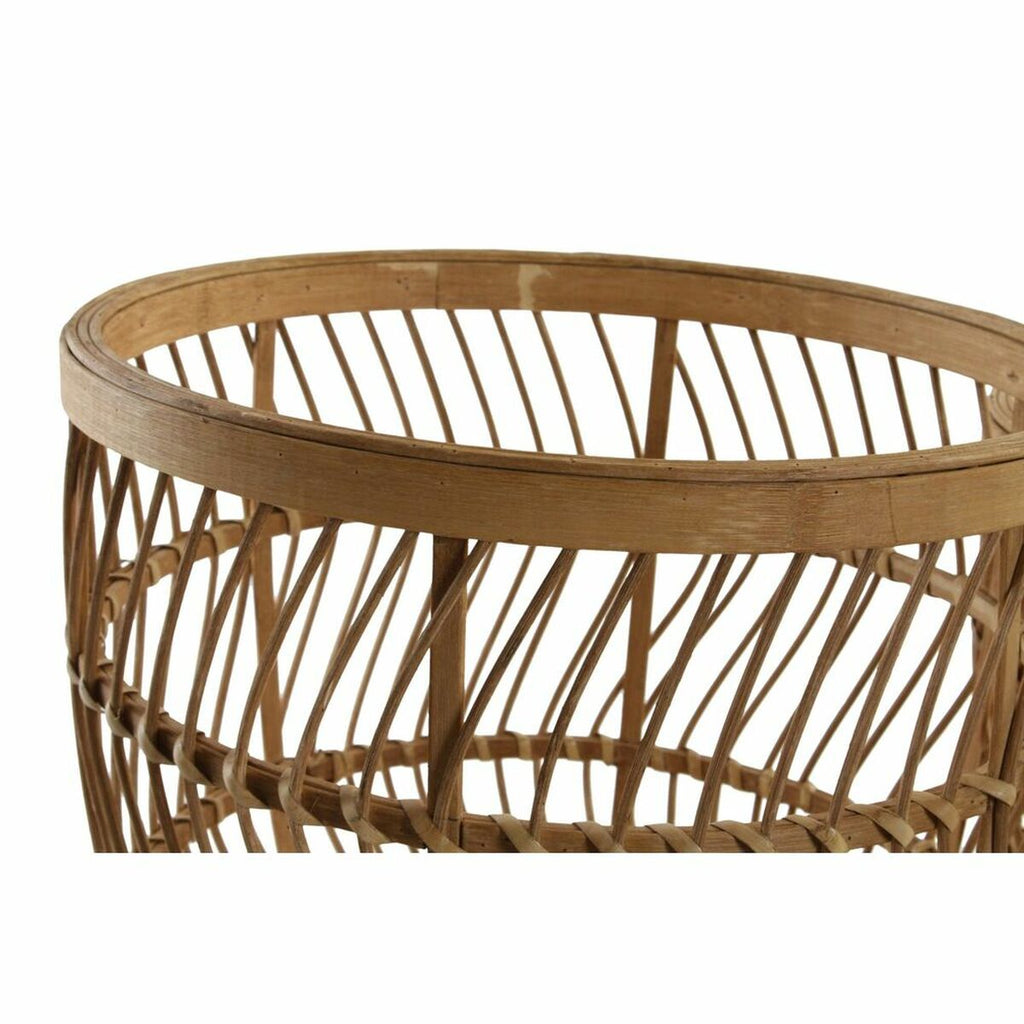 Basket set DKD Home Decor Brown Natural Bamboo Tropical 34,5 x 34,5 x