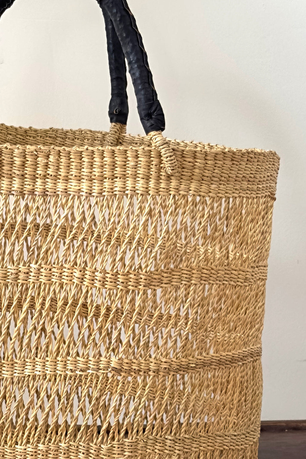 Handwoven African Market Tote Bag – Natural