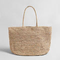 Hand-Woven Natural Straw Beach Tote – Artisanal Market Basket Shoulder Bag
