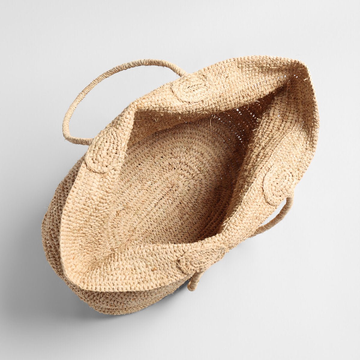 Hand-Woven Natural Straw Beach Tote – Artisanal Market Basket Shoulder Bag